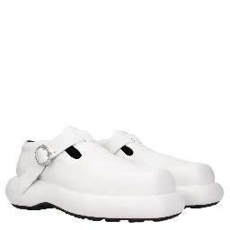 White Leather Slip-On Loafers