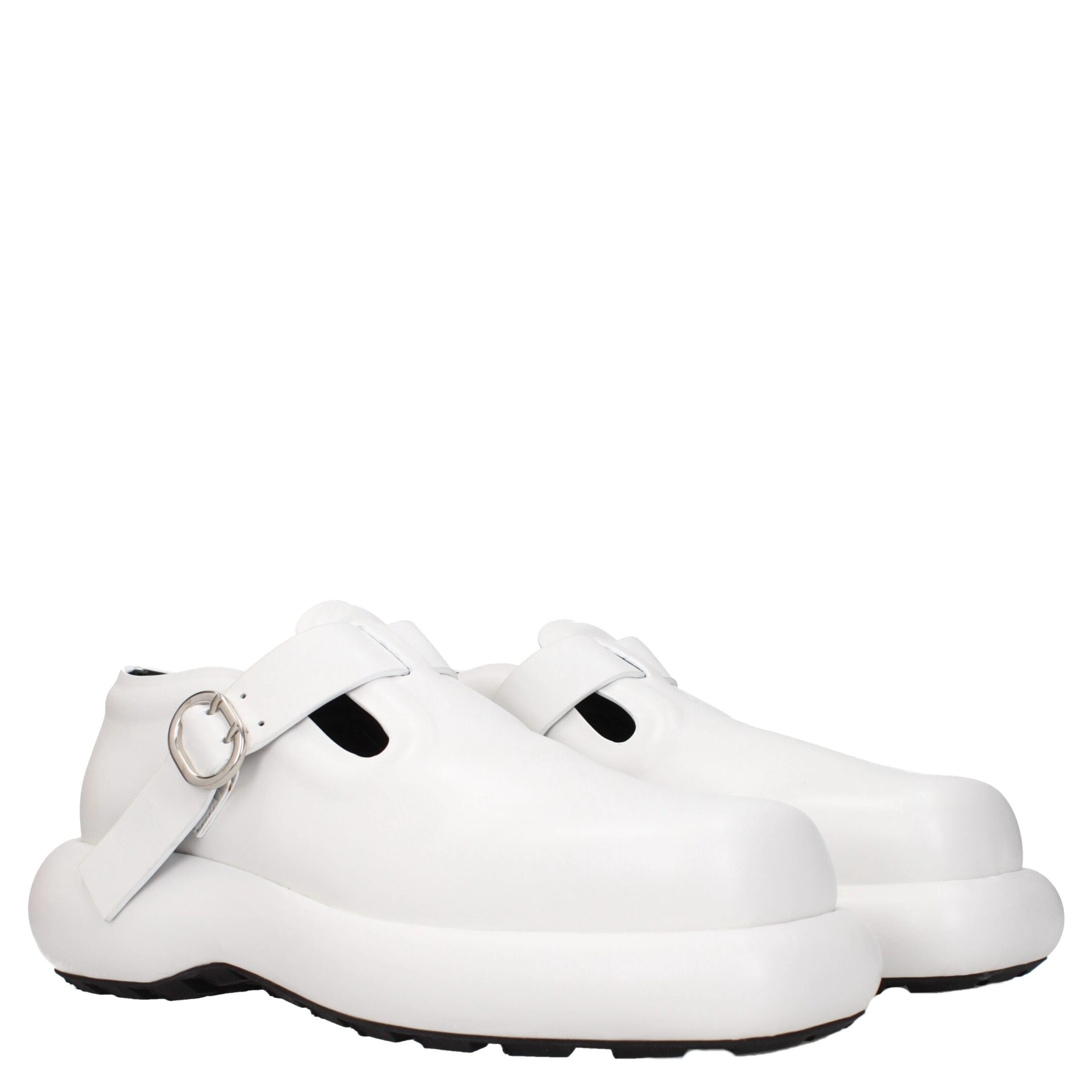 White Leather Slip-On Loafers