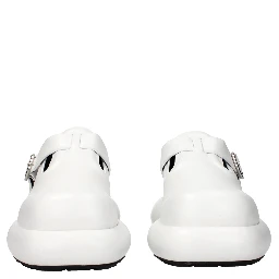 White Leather Slip-On Loafers