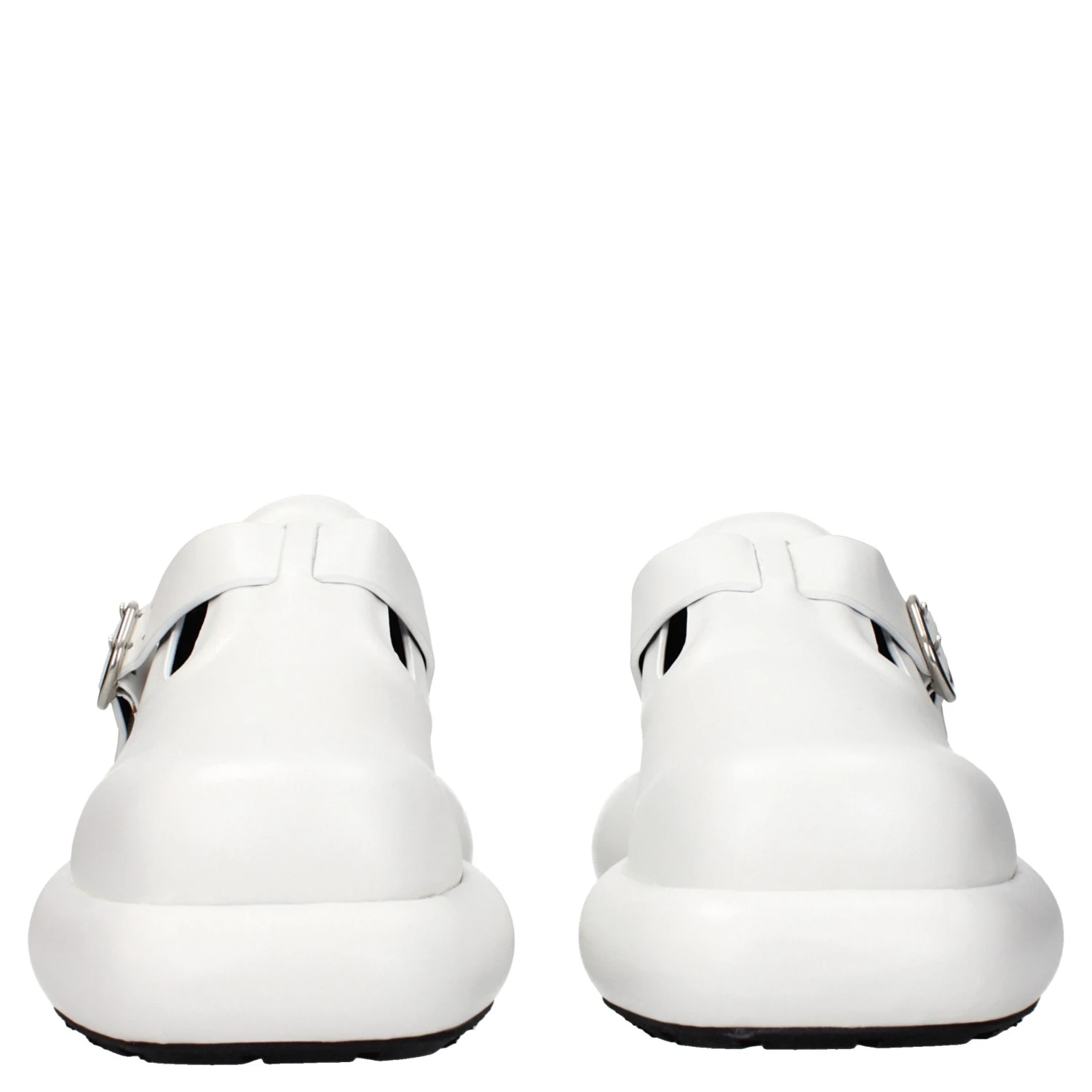 White Leather Slip-On Loafers