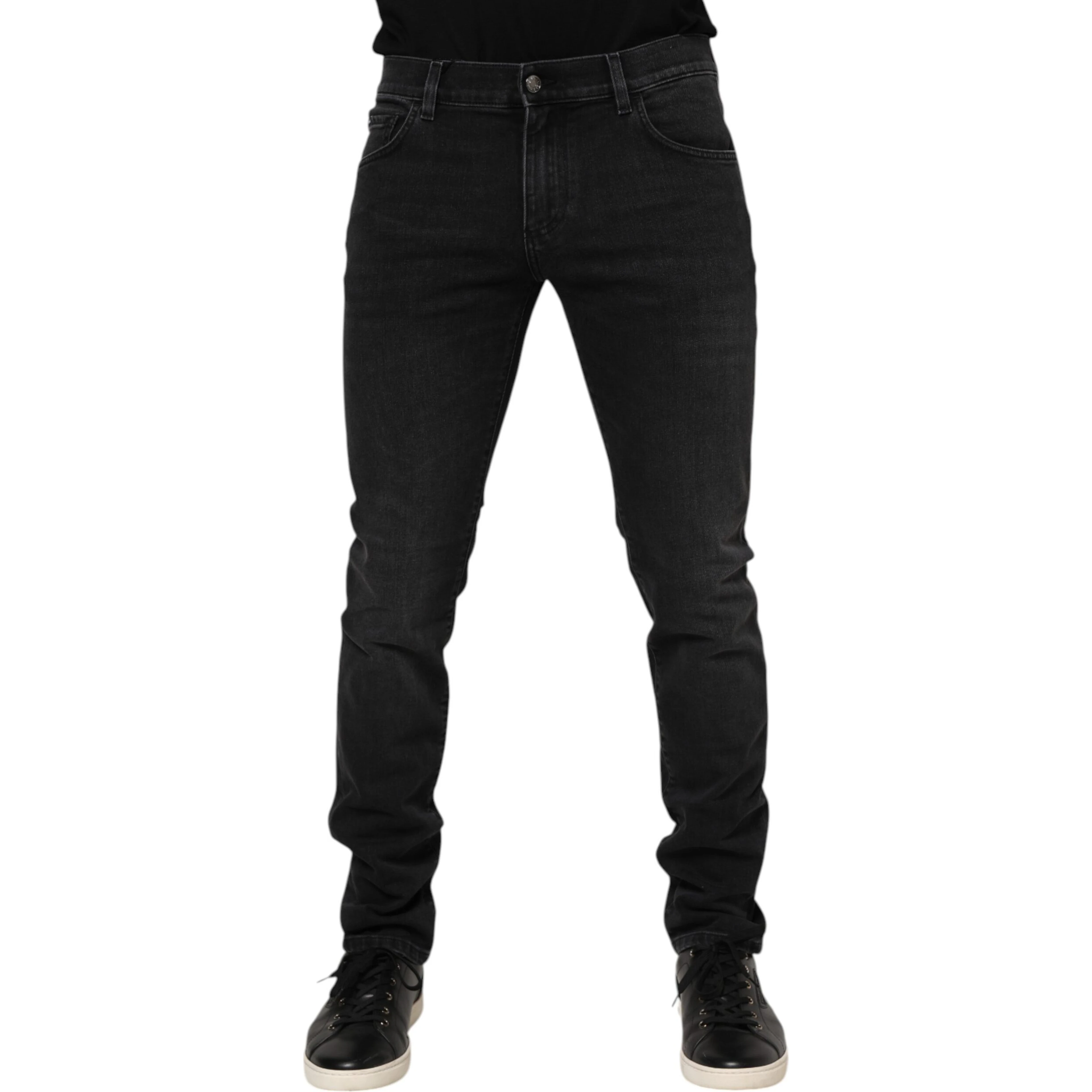 Black Cotton Skinny Men Denim Trouser Jeans