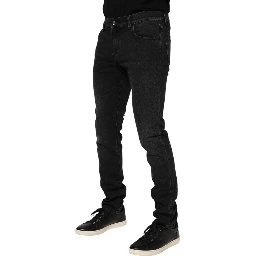 Black Cotton Skinny Men Denim Trouser Jeans