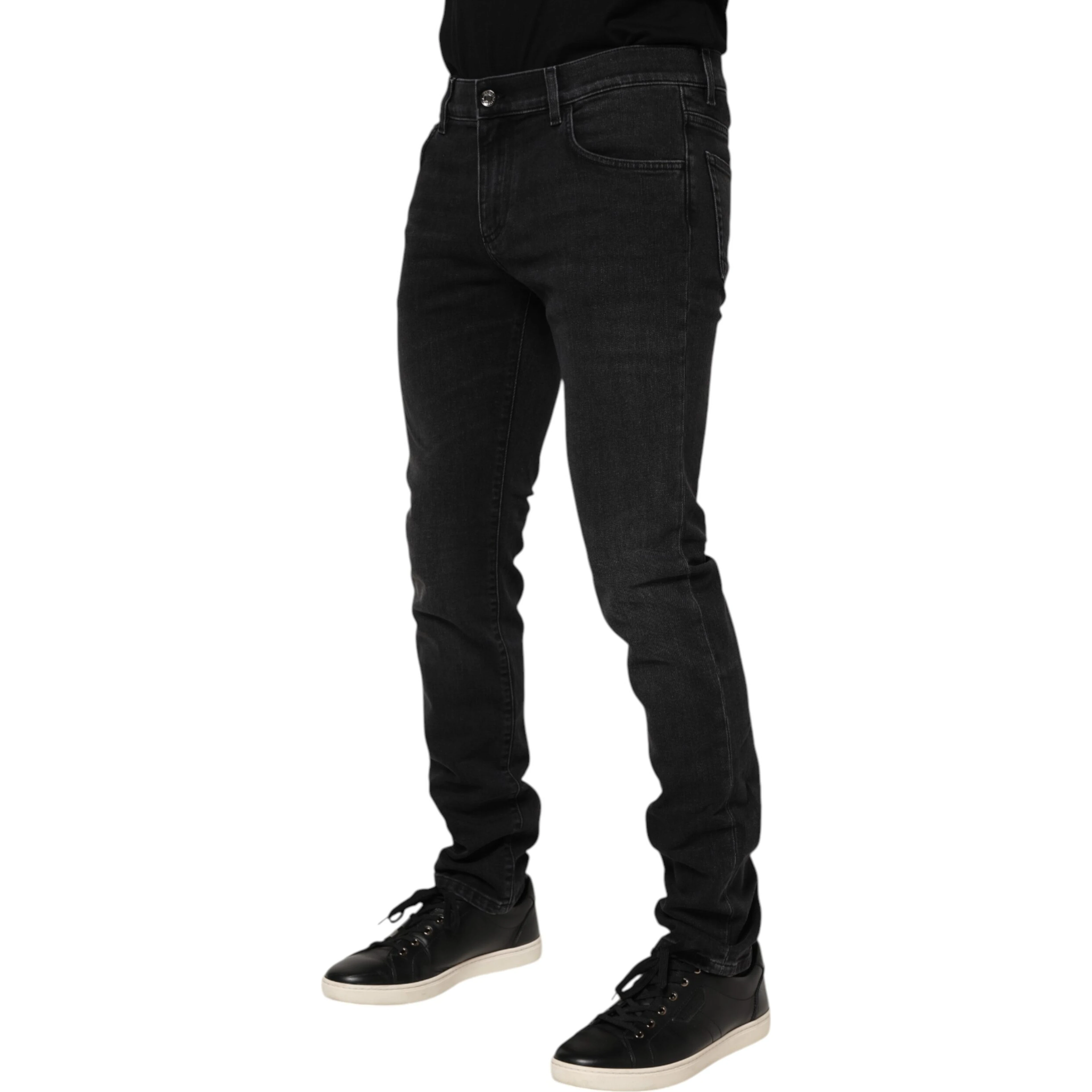 Black Cotton Skinny Men Denim Trouser Jeans