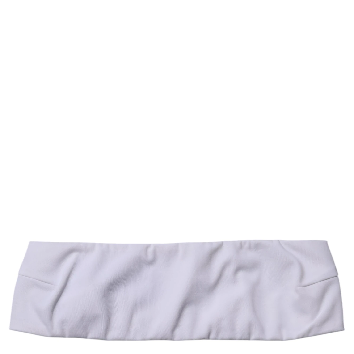 White Nylon Blend Bandeau Strapless Tube Top