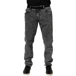 Gray Cotton Slim Fit Denim Trouser Jeans