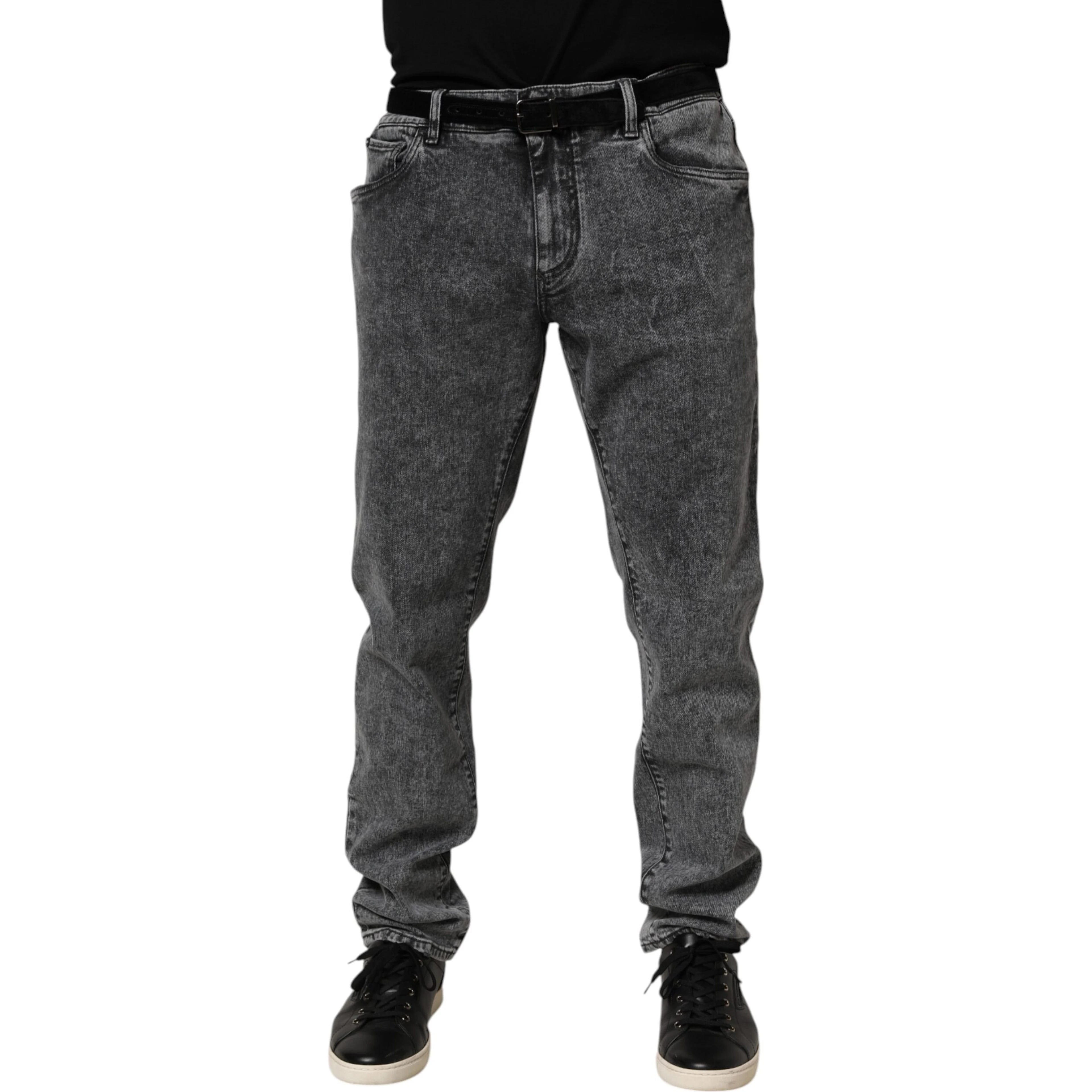 Gray Cotton Slim Fit Denim Trouser Jeans