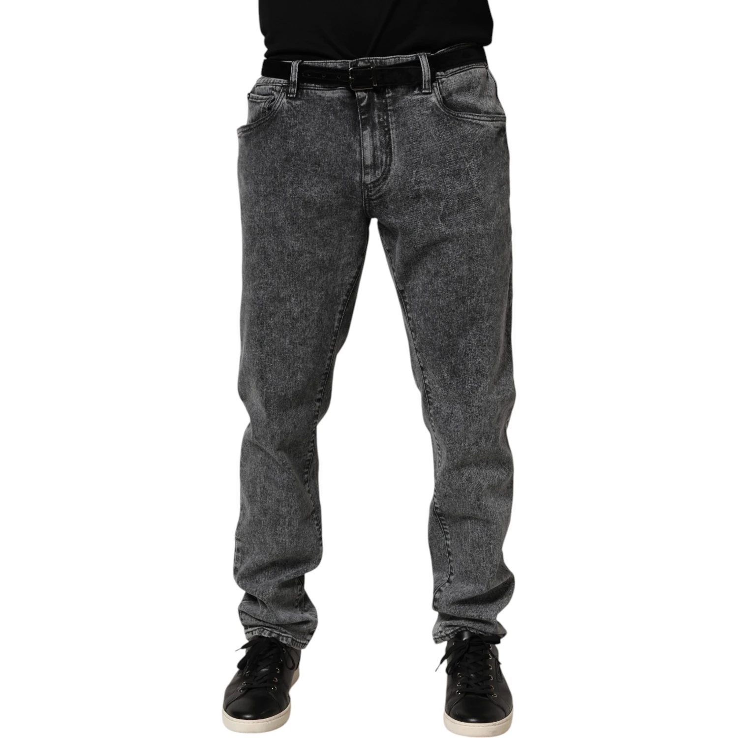 Gray Cotton Slim Fit Denim Trouser Jeans