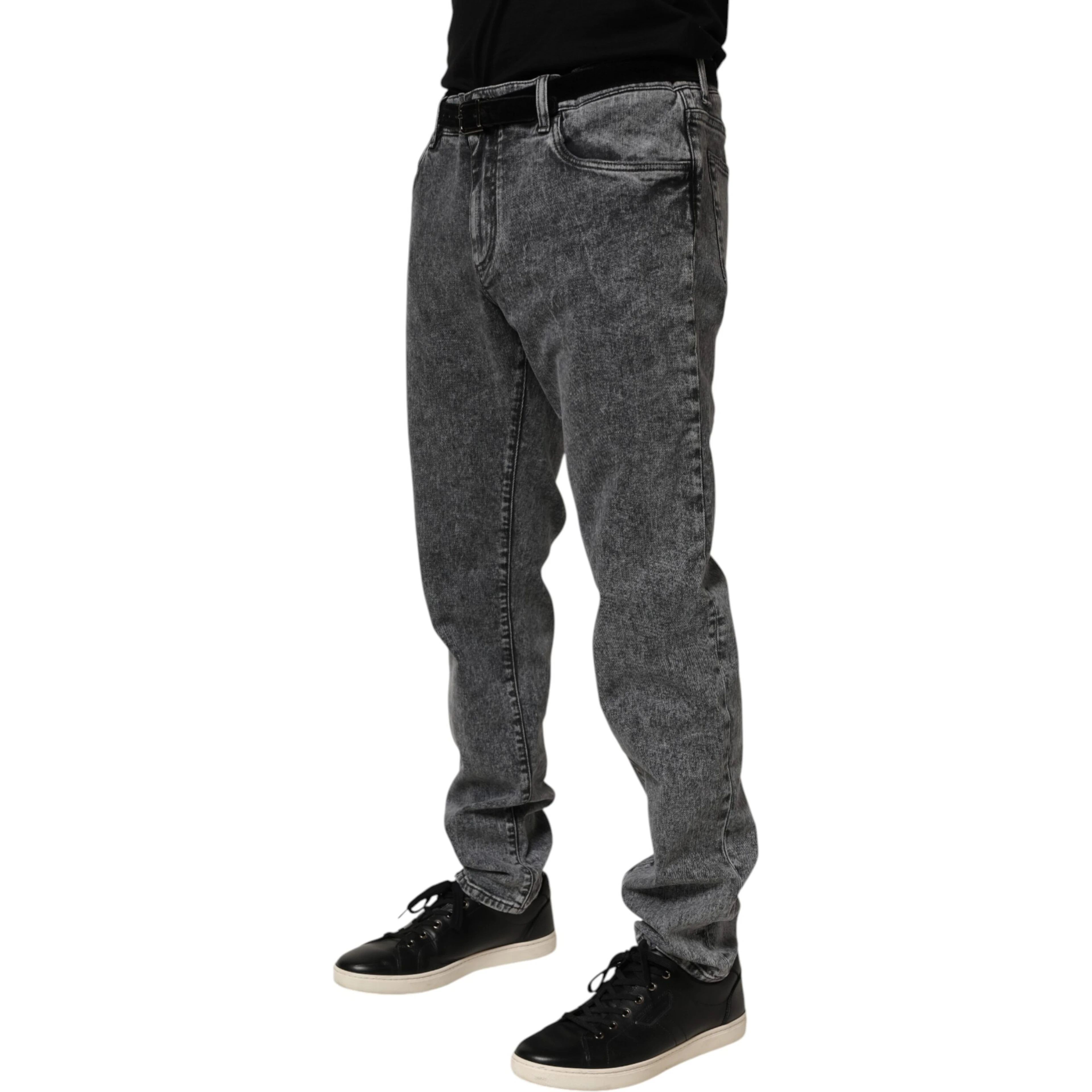 Gray Cotton Slim Fit Denim Trouser Jeans