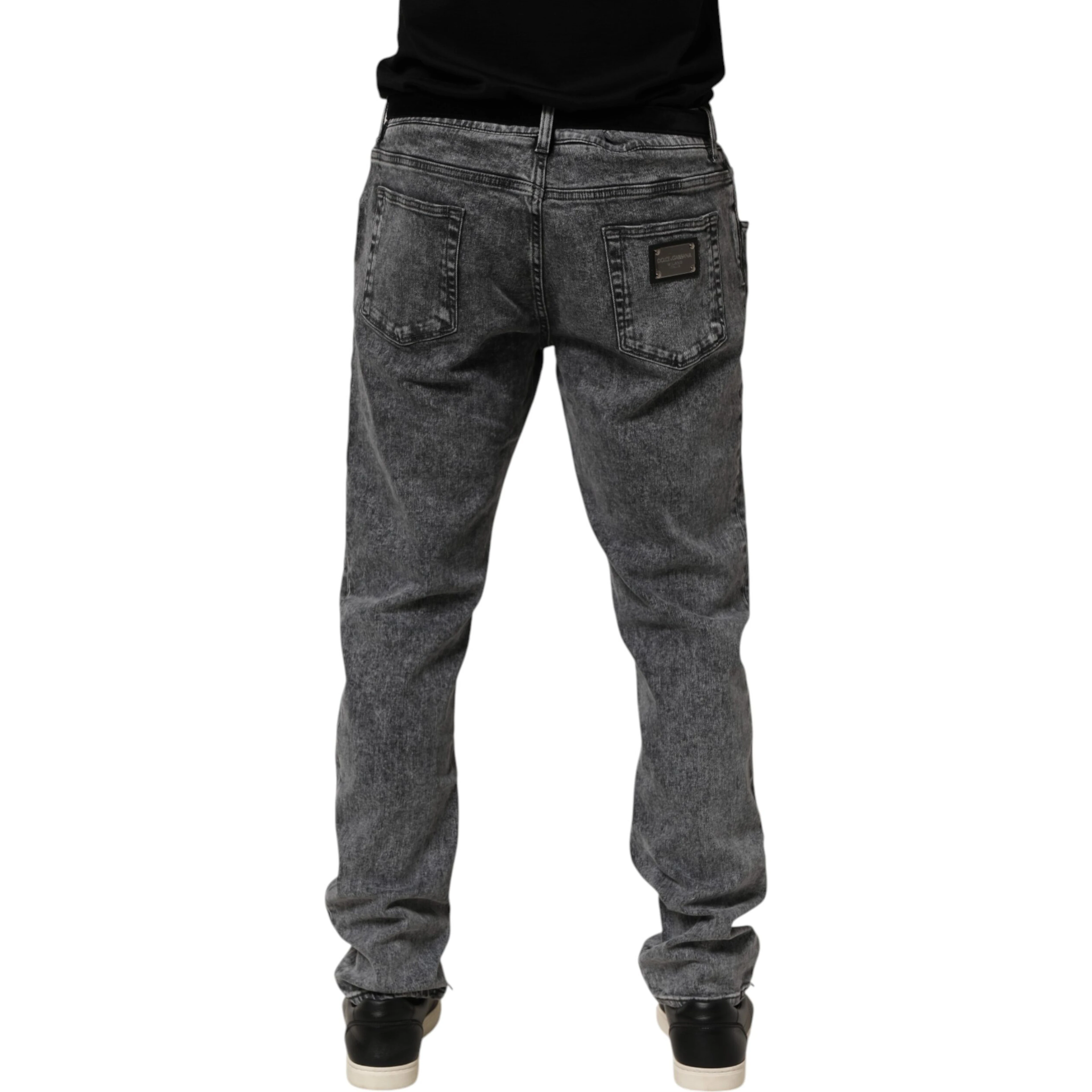 Gray Cotton Slim Fit Denim Trouser Jeans