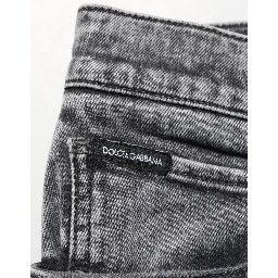 Gray Cotton Slim Fit Denim Trouser Jeans