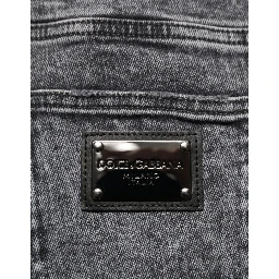 Gray Cotton Slim Fit Denim Trouser Jeans