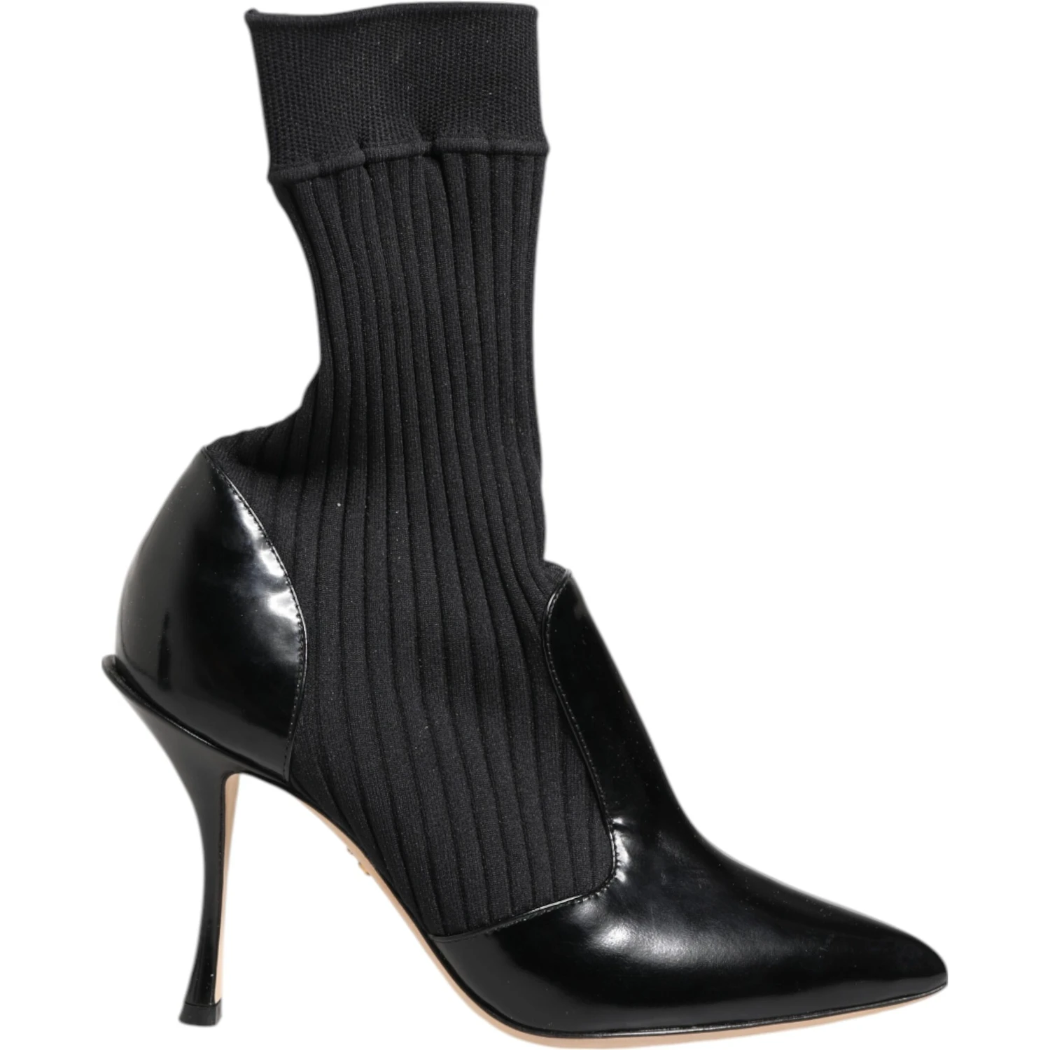Black Stretch Stilettos Booties Socks Shoes