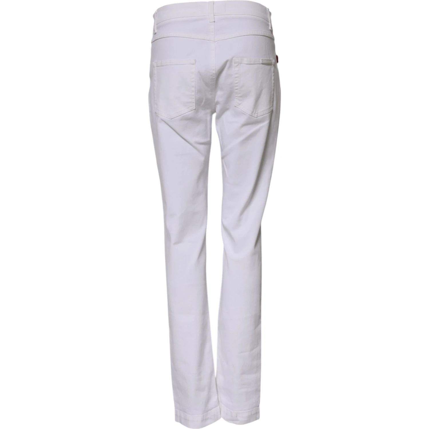 White Floral Sequined Embroid GIRLY Denim Jeans