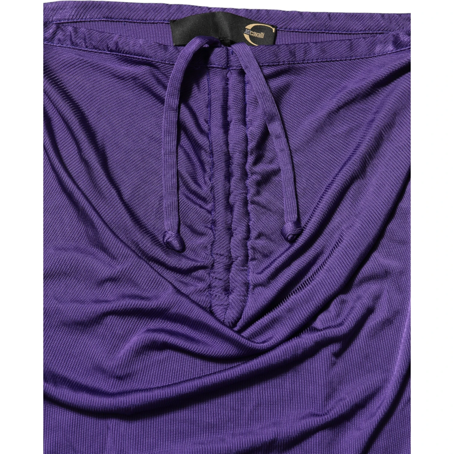 Purple Viscose Elastane Strapless Bodycon Dress