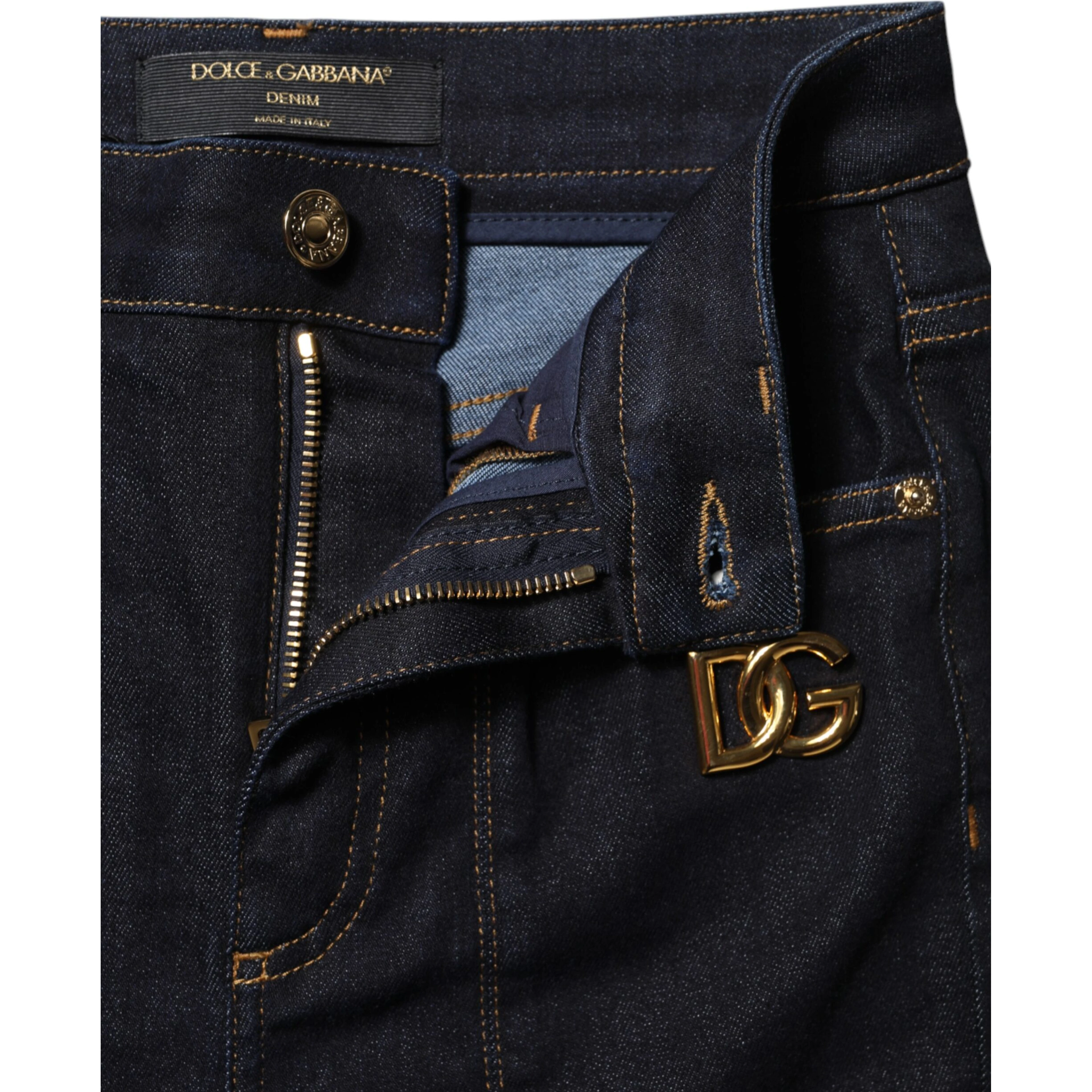 Blue Cotton High Waist Skinny Denim Jeans