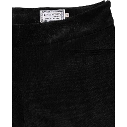 Black High Waist Straight Dress Trouser Pants