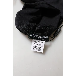 Black Nylon Blend Bandeau Strapless Tube Top