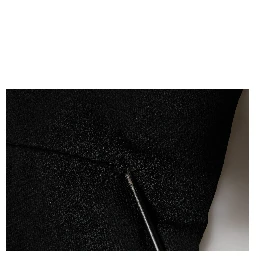 Black Viscose Turtle Neck Crop Pullover Top