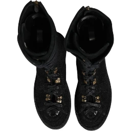 Black Alpaca Wool Suede Mid Calf Boots Shoes