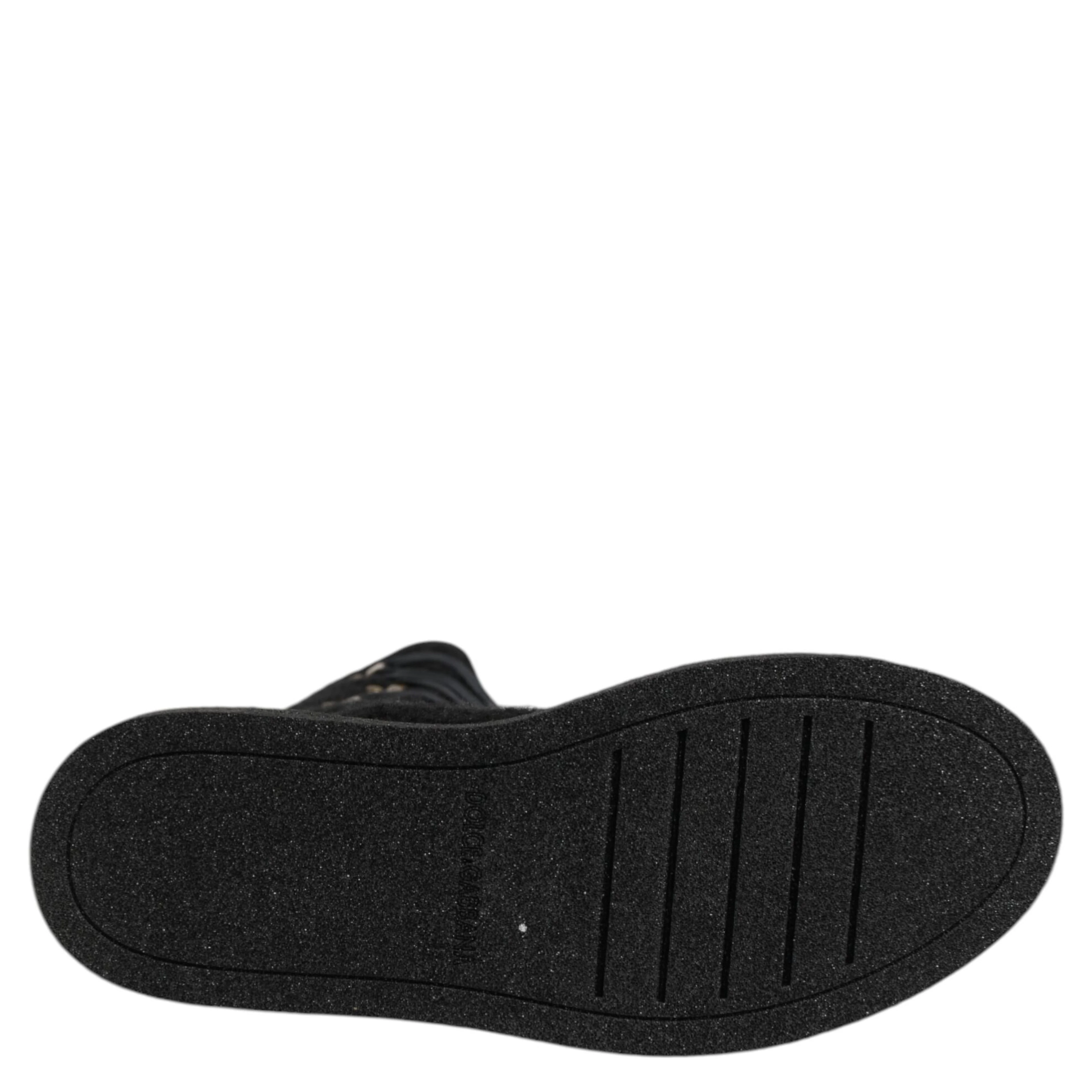 Black Alpaca Wool Suede Mid Calf Boots Shoes