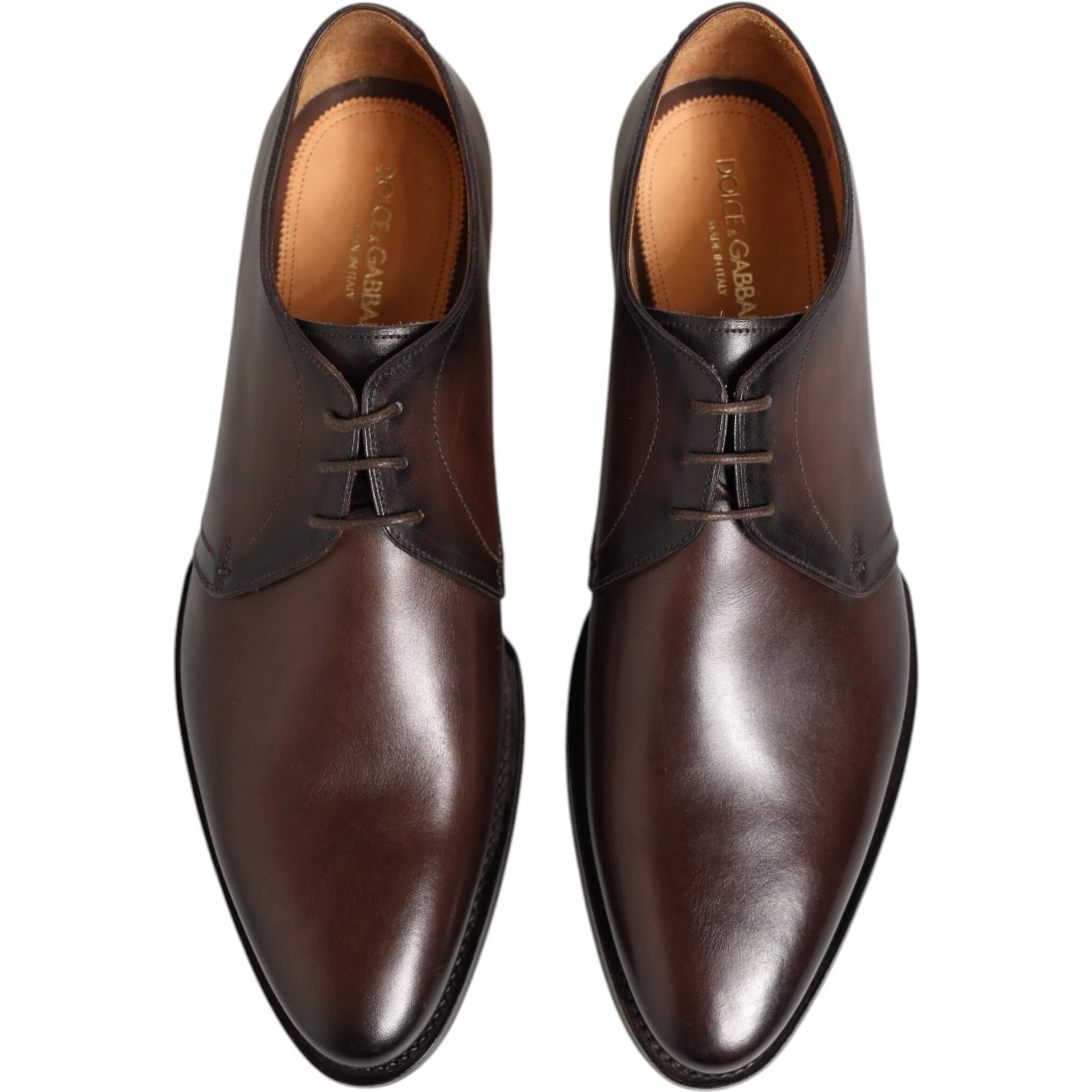 Brown Leather Lace Up Dress Men Derby Shoes
