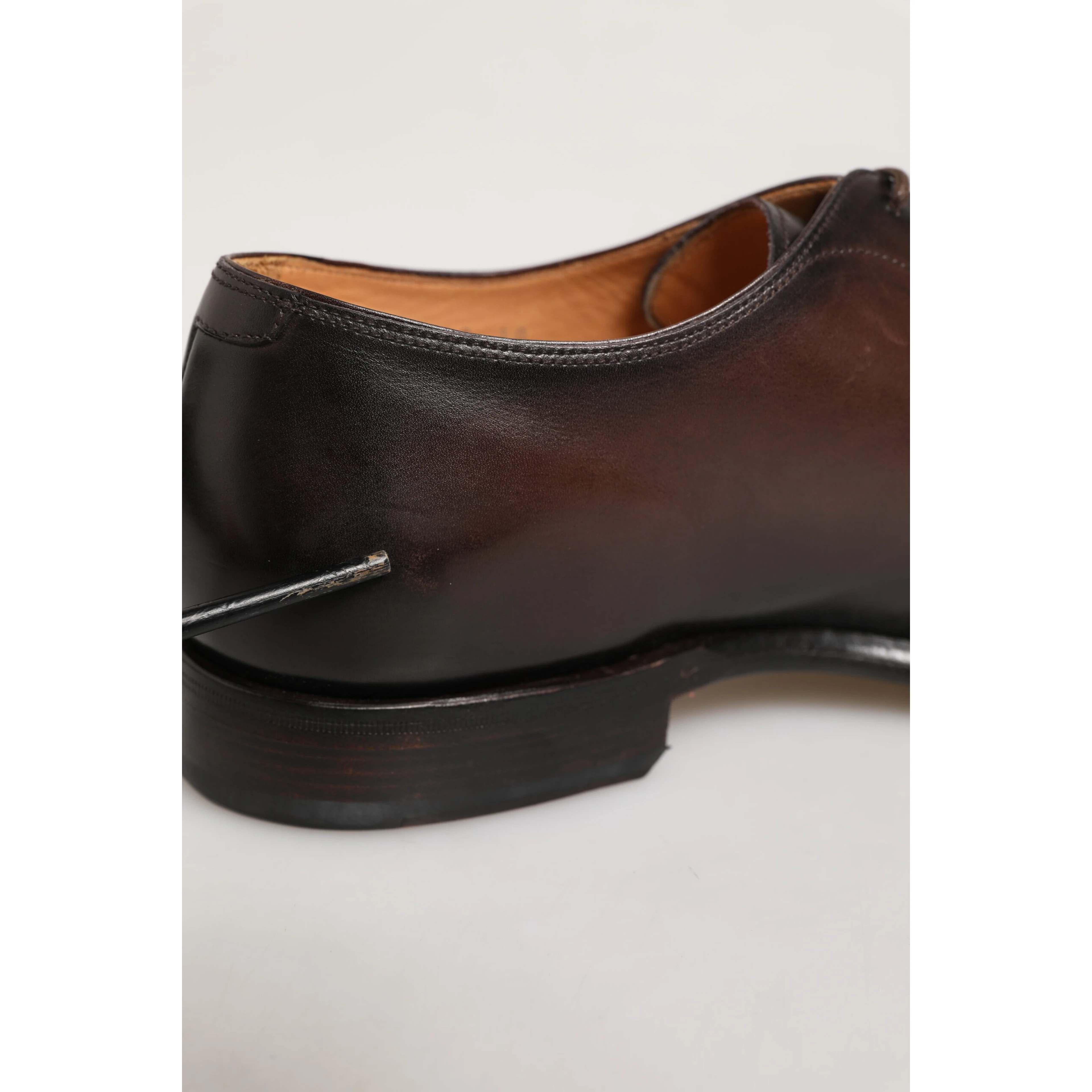 Brown Leather Lace Up Dress Men Derby Shoes