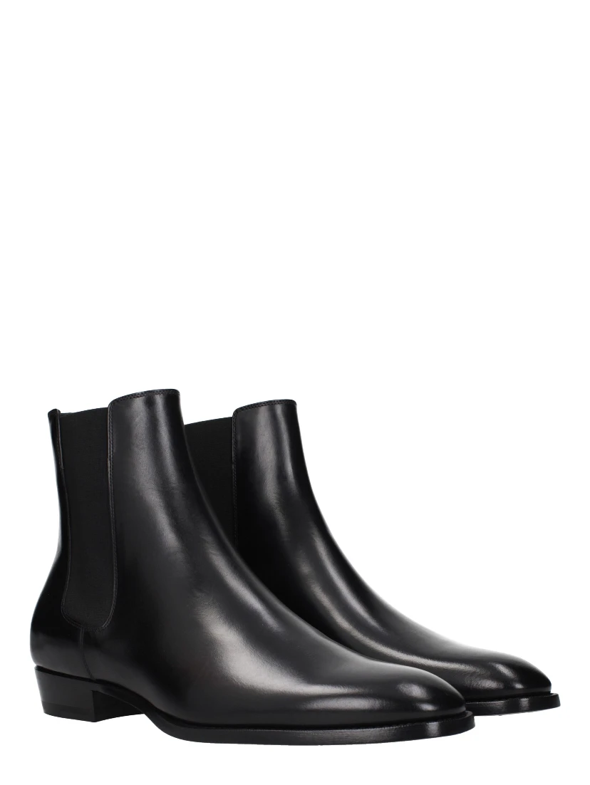 Black Leather Ankle Boots