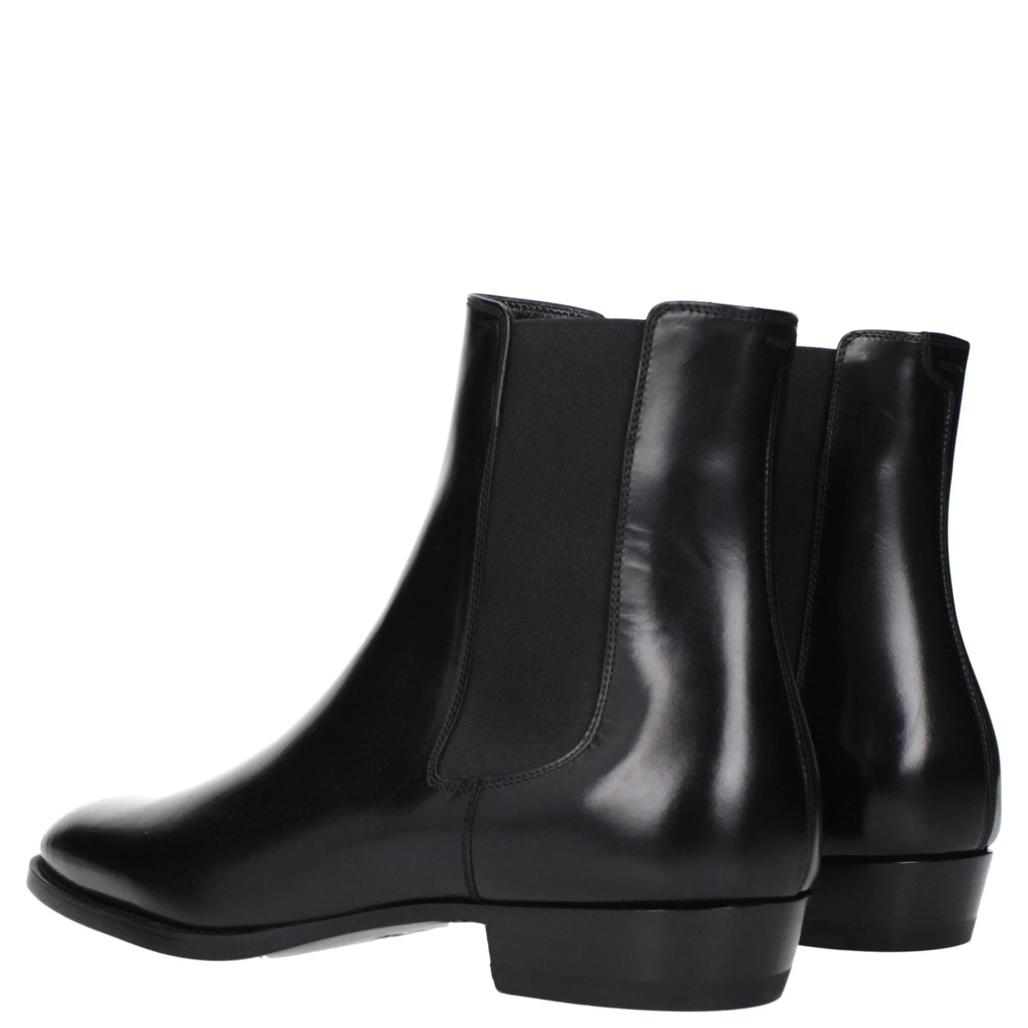 Black Leather Ankle Boots