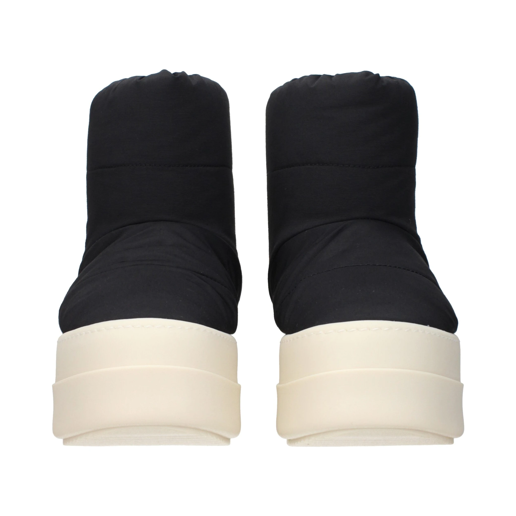 Black Fabric Ankle Boots