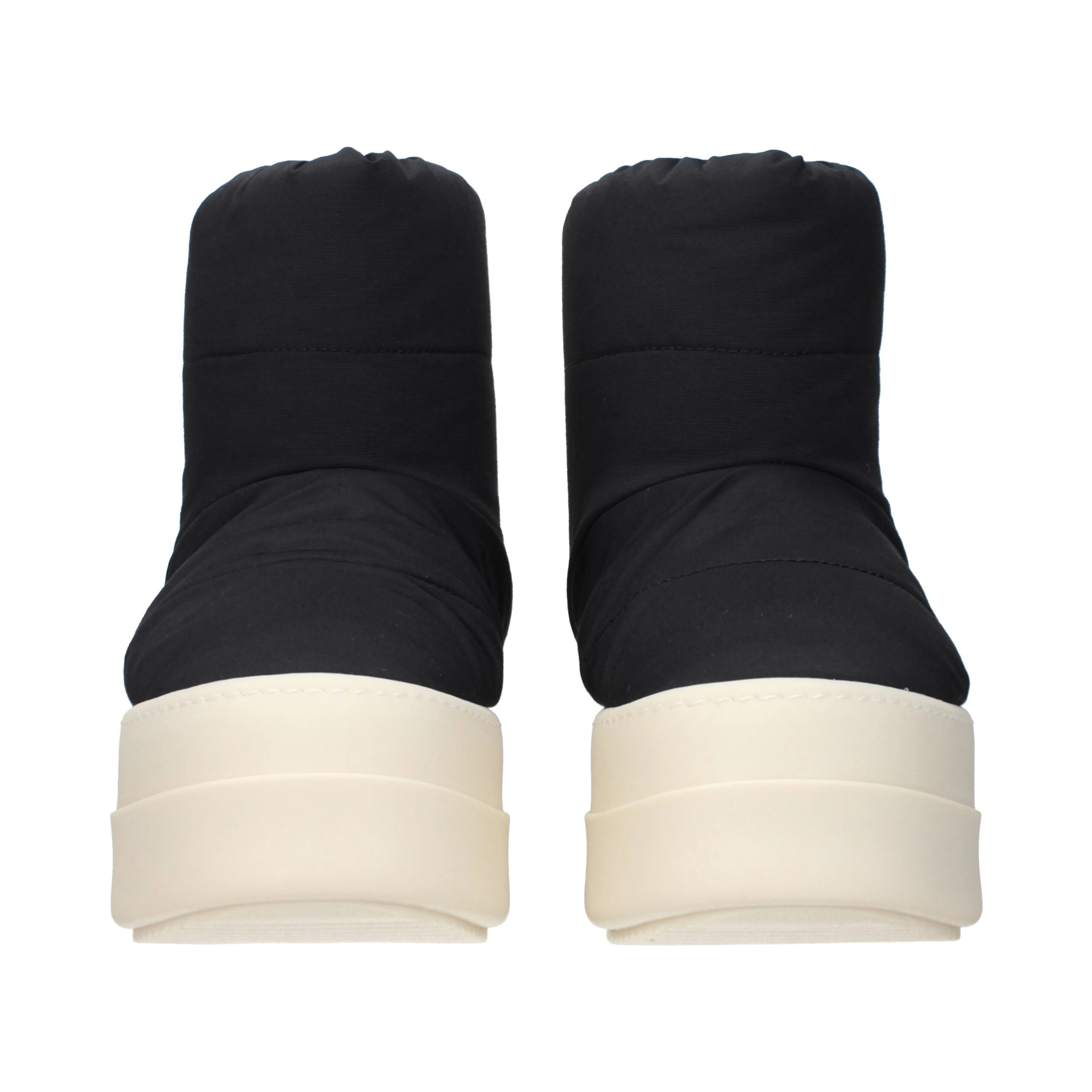 Black Fabric Ankle Boots