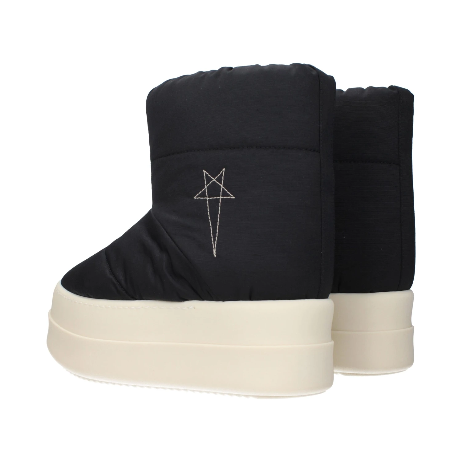 Black Fabric Ankle Boots