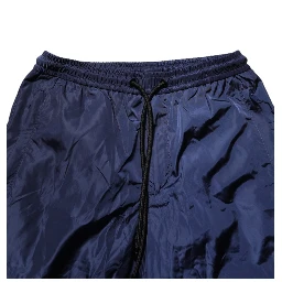 Blue Nylon Straight Jogger Sweatpants Pants