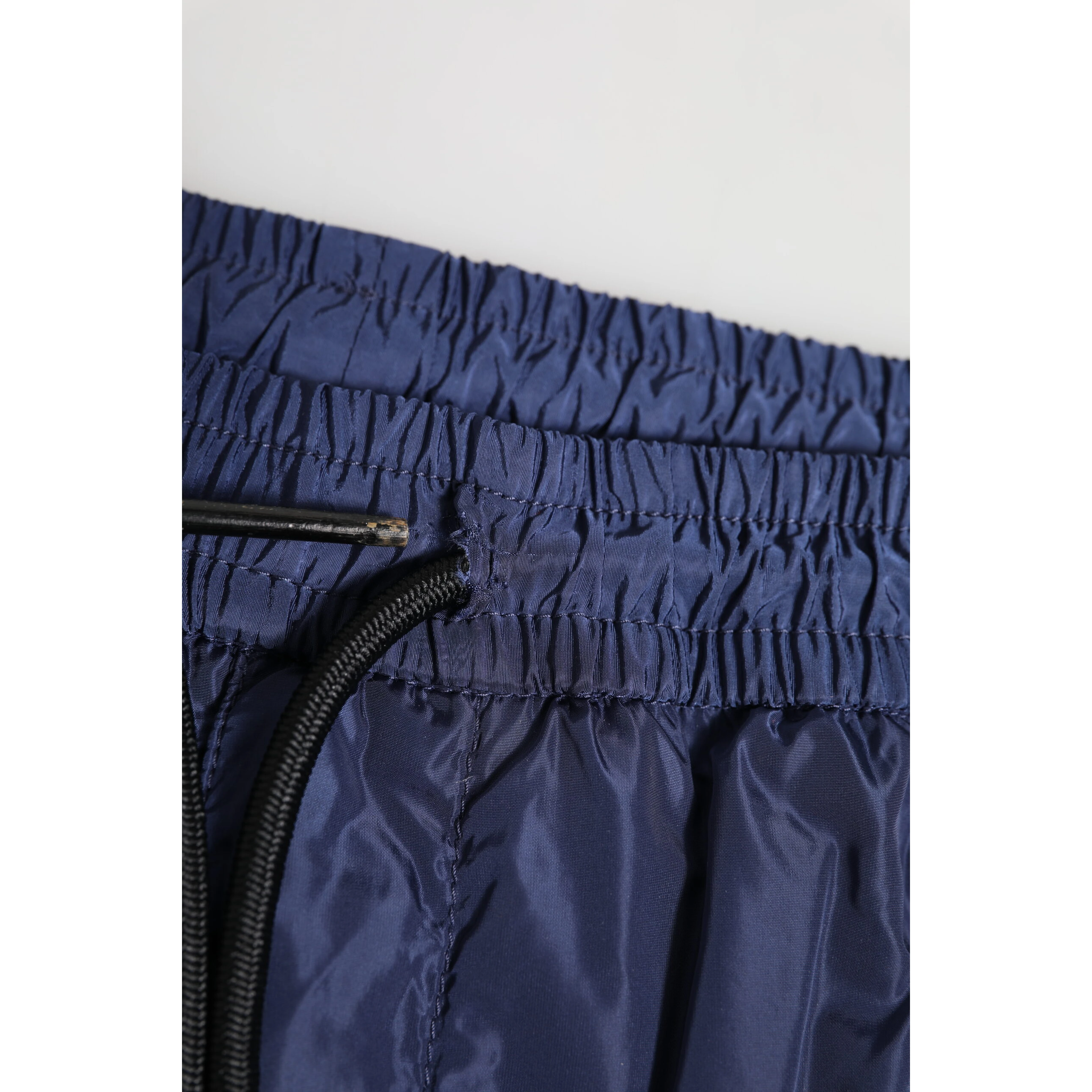 Blue Nylon Straight Jogger Sweatpants Pants