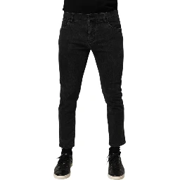 Dark Gray Cotton Stretch Denim Trouser Jeans