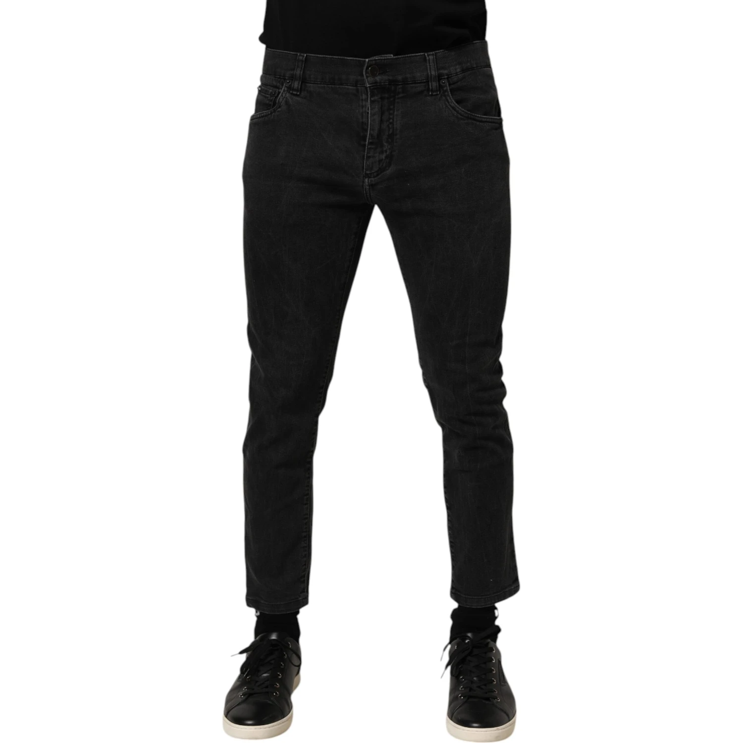 Dark Gray Cotton Stretch Denim Trouser Jeans