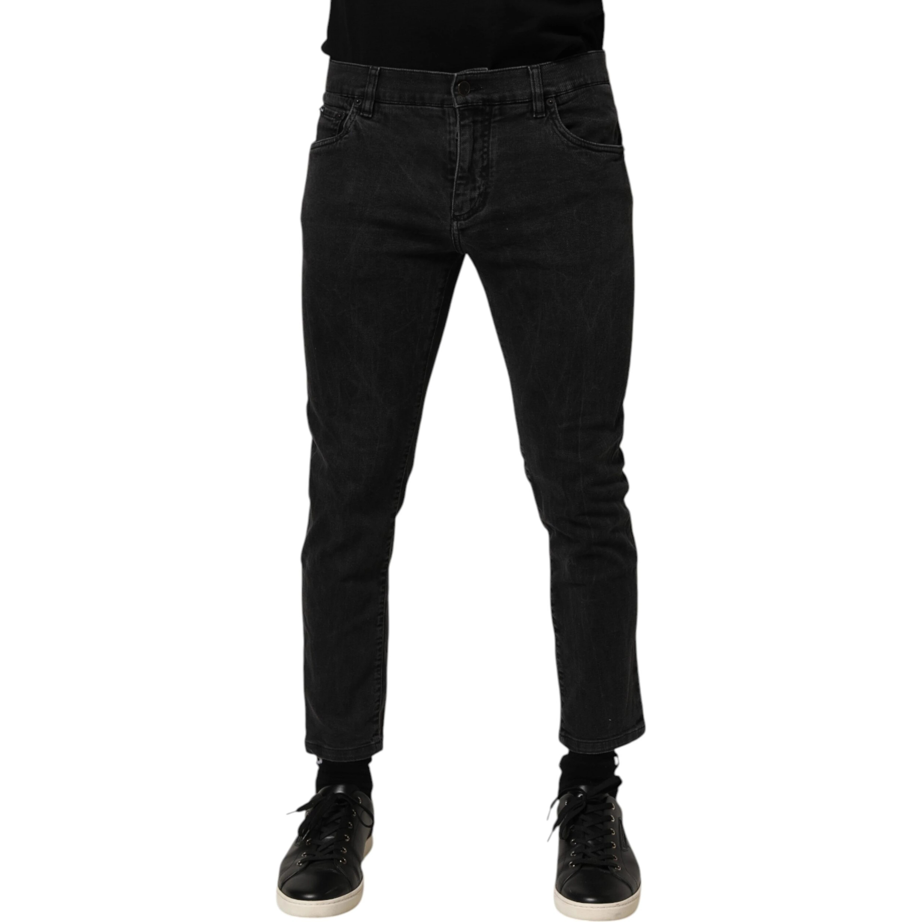 Dark Gray Cotton Stretch Denim Trouser Jeans