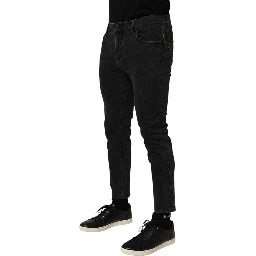 Dark Gray Cotton Stretch Denim Trouser Jeans