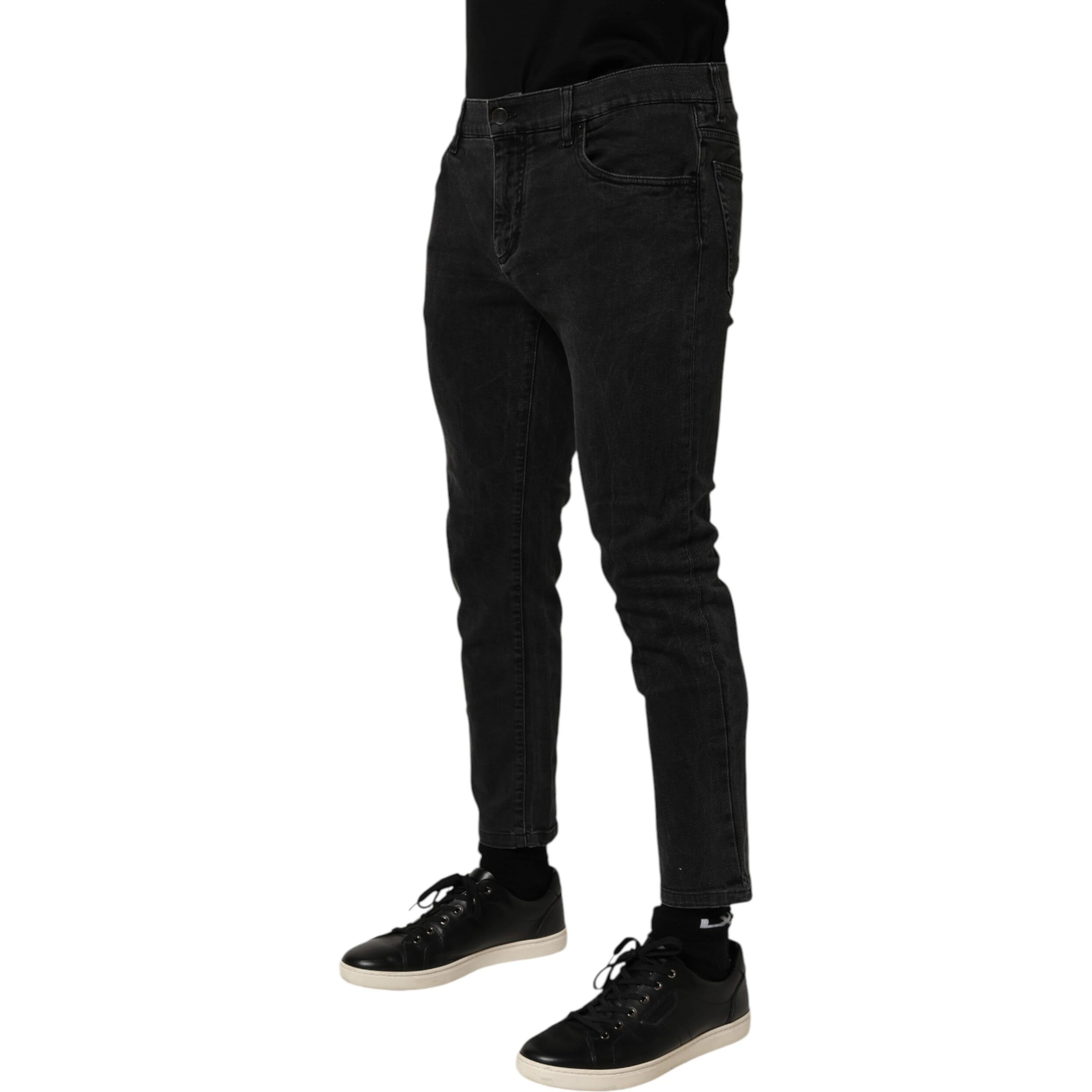 Dark Gray Cotton Stretch Denim Trouser Jeans