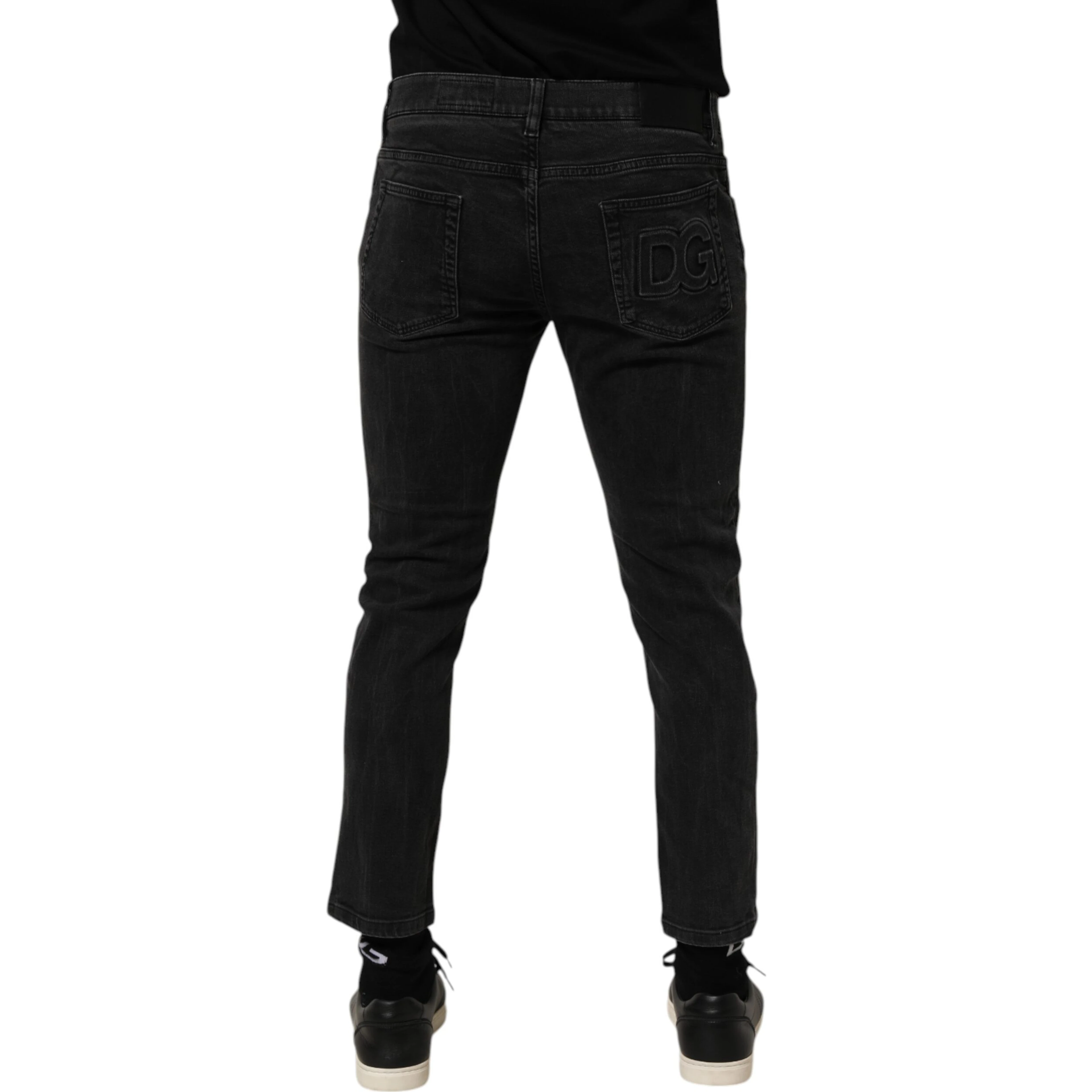 Dark Gray Cotton Stretch Denim Trouser Jeans