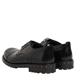 Black Leather Studded Men Formal Derby Shoes