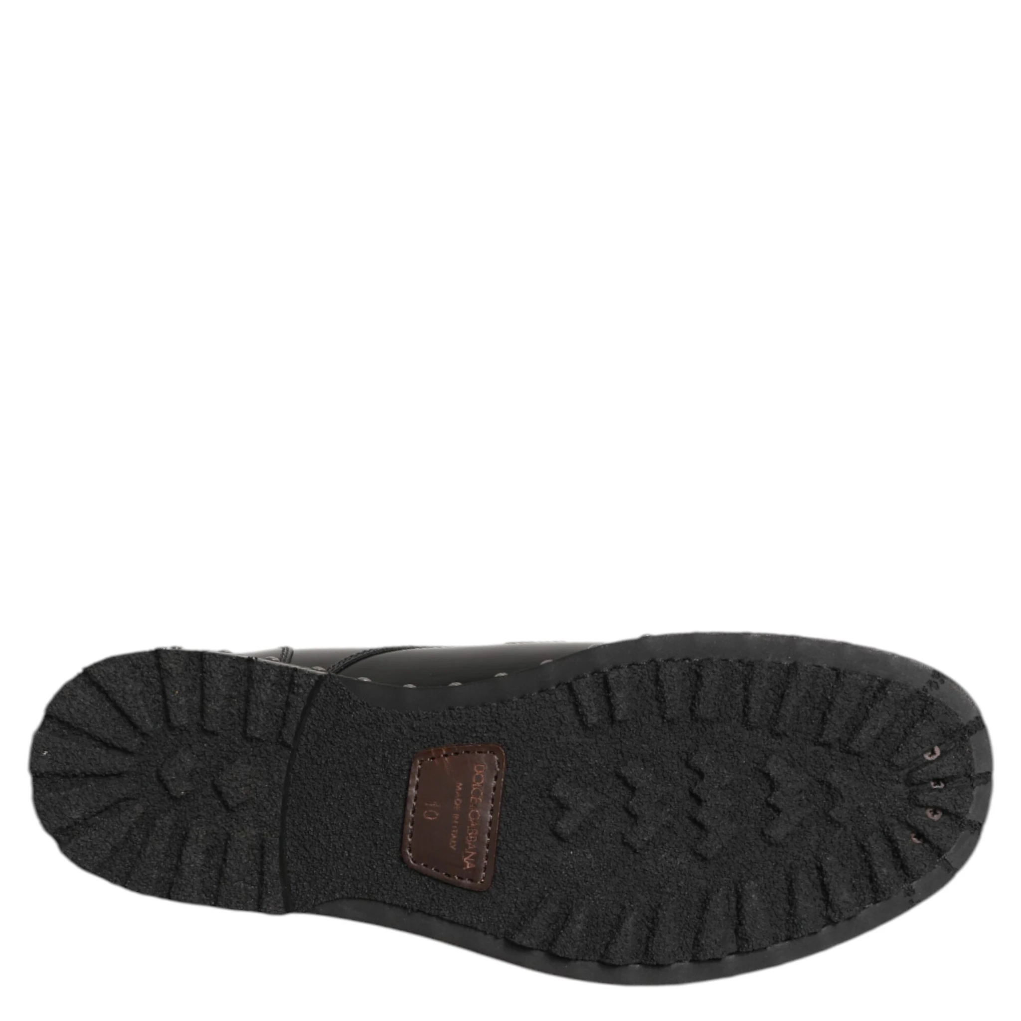 Black Leather Studded Men Formal Derby Shoes