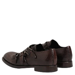 Brown Leather Monk Strap Formal Derby Shoes