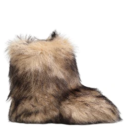 Brown Faux Skim Ski Fur Men Short Boots Shoes