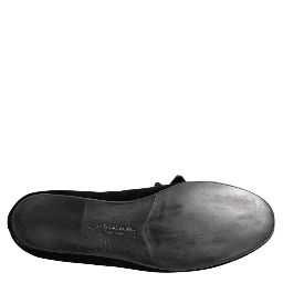 Black Suede Cotton Rose Slip On Loafers Shoes