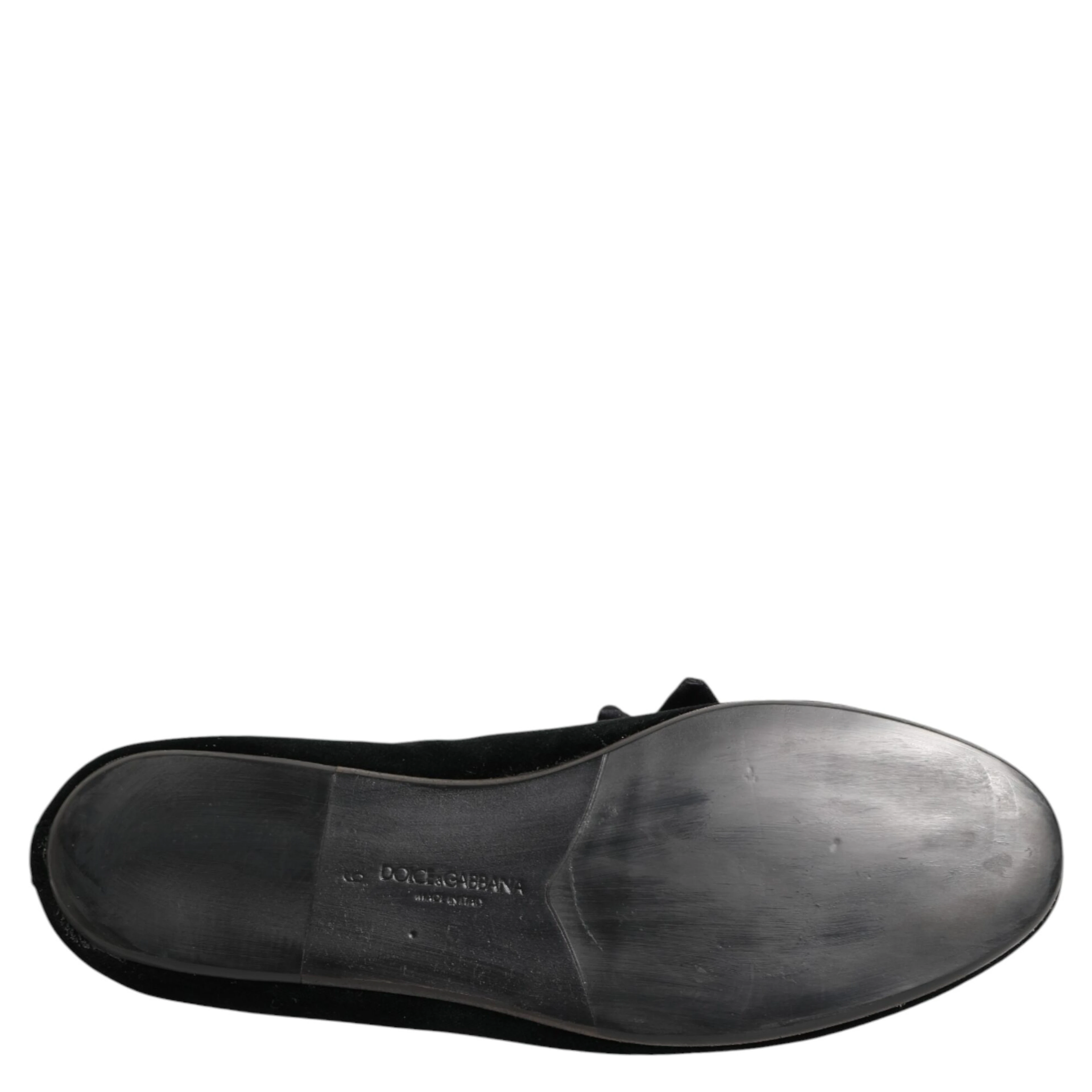 Black Suede Cotton Rose Slip On Loafers Shoes
