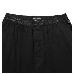 Black Cotton Blend Logo Waistband Trouser Pants