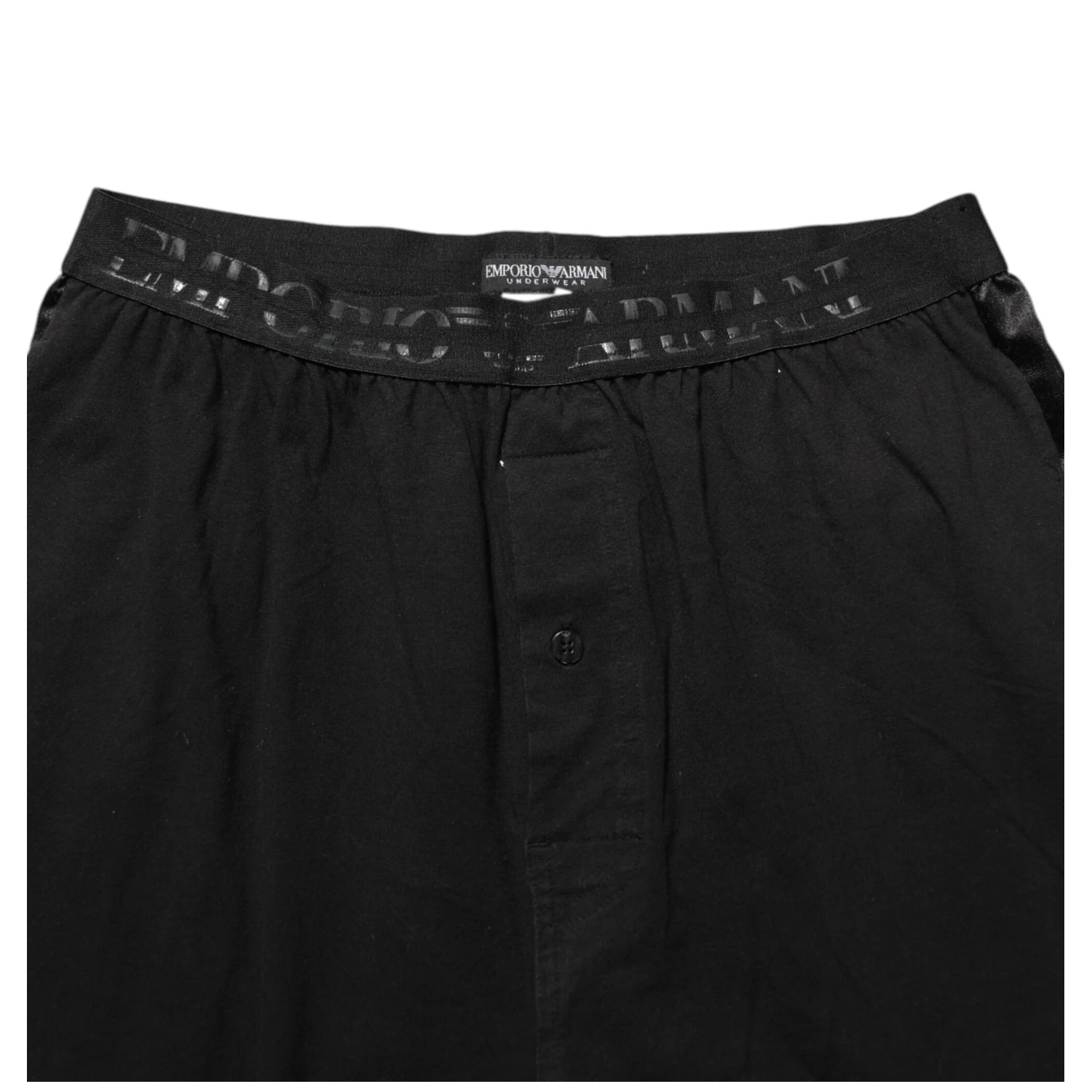 Black Cotton Blend Logo Waistband Trouser Pants