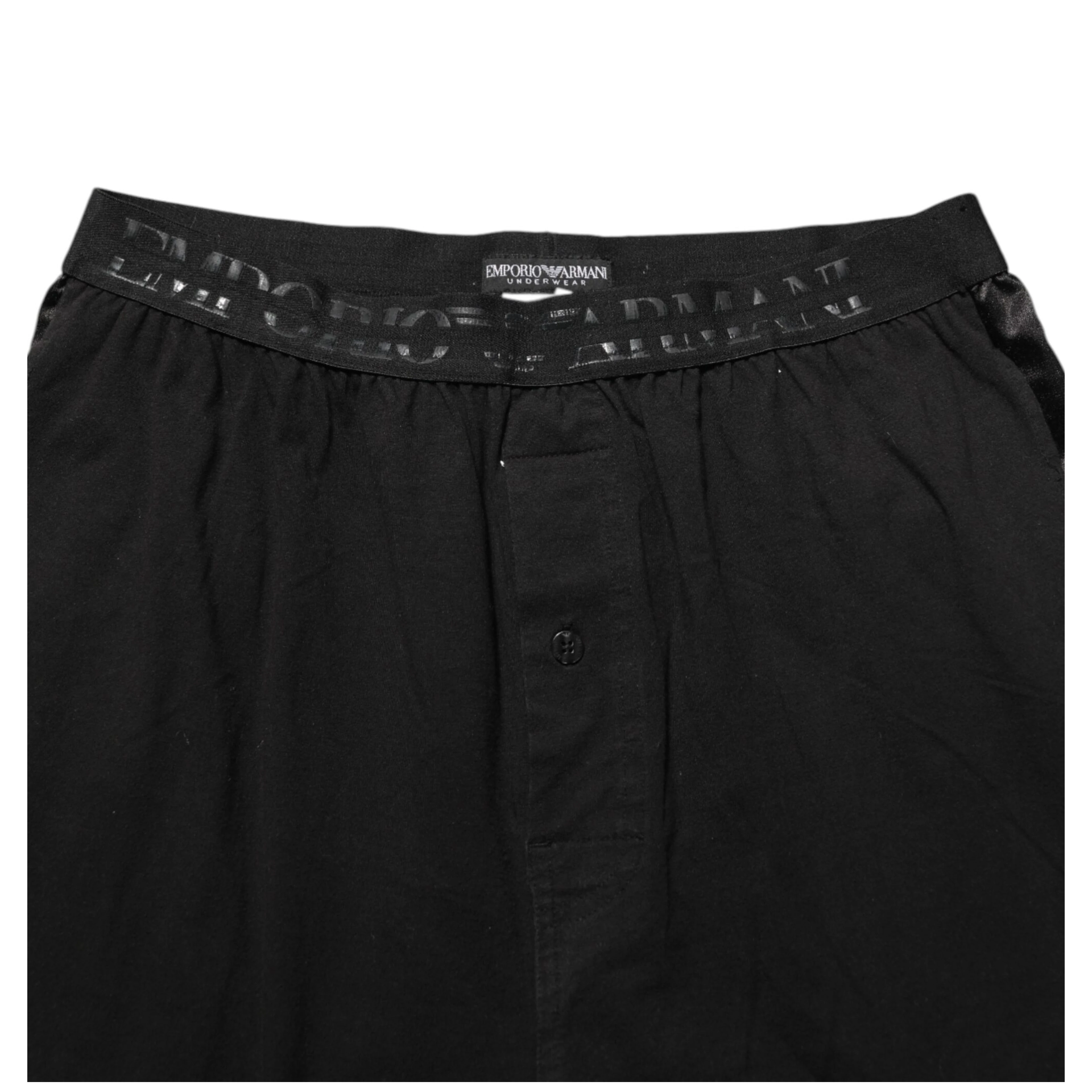 Black Cotton Blend Logo Waistband Trouser Pants