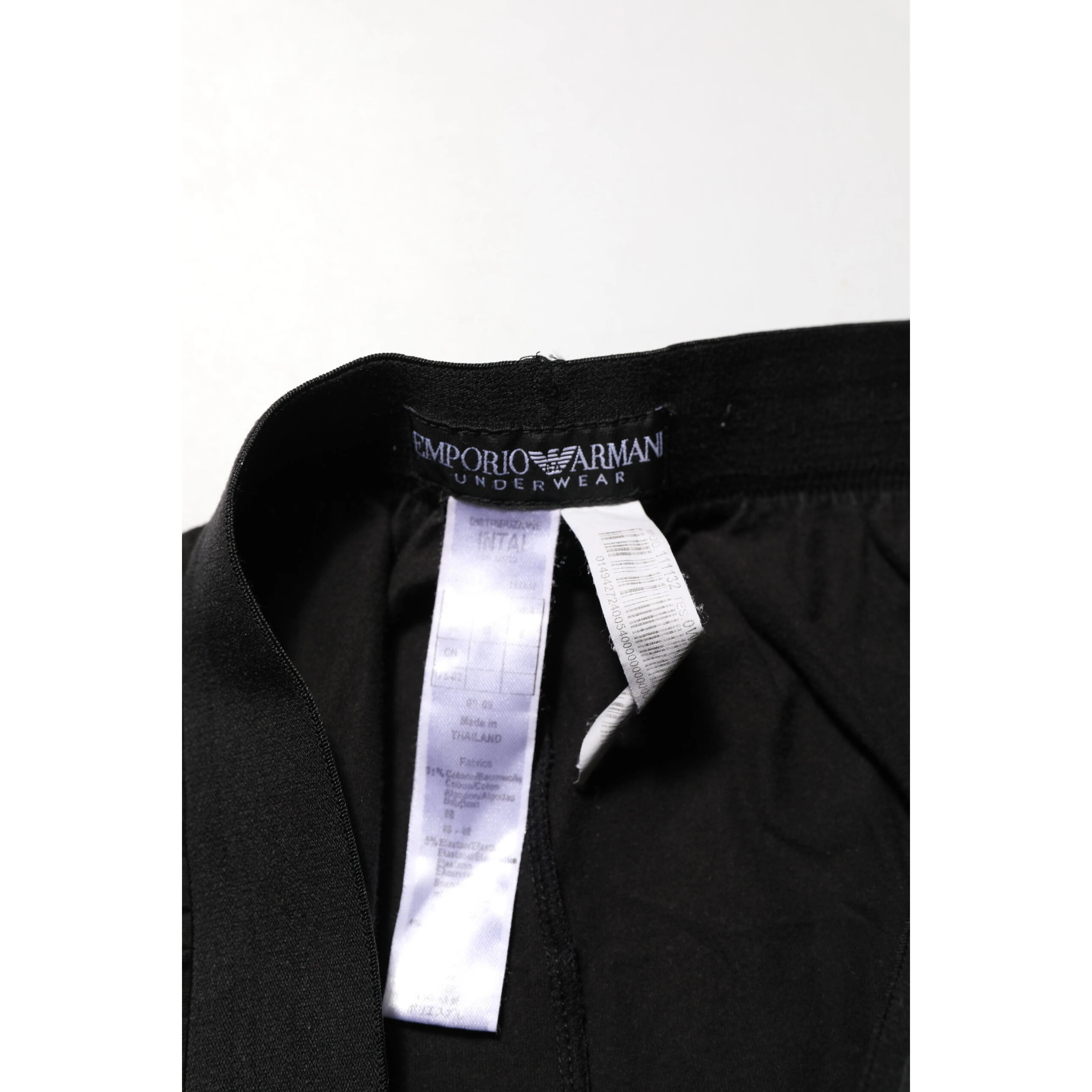 Black Cotton Blend Logo Waistband Trouser Pants