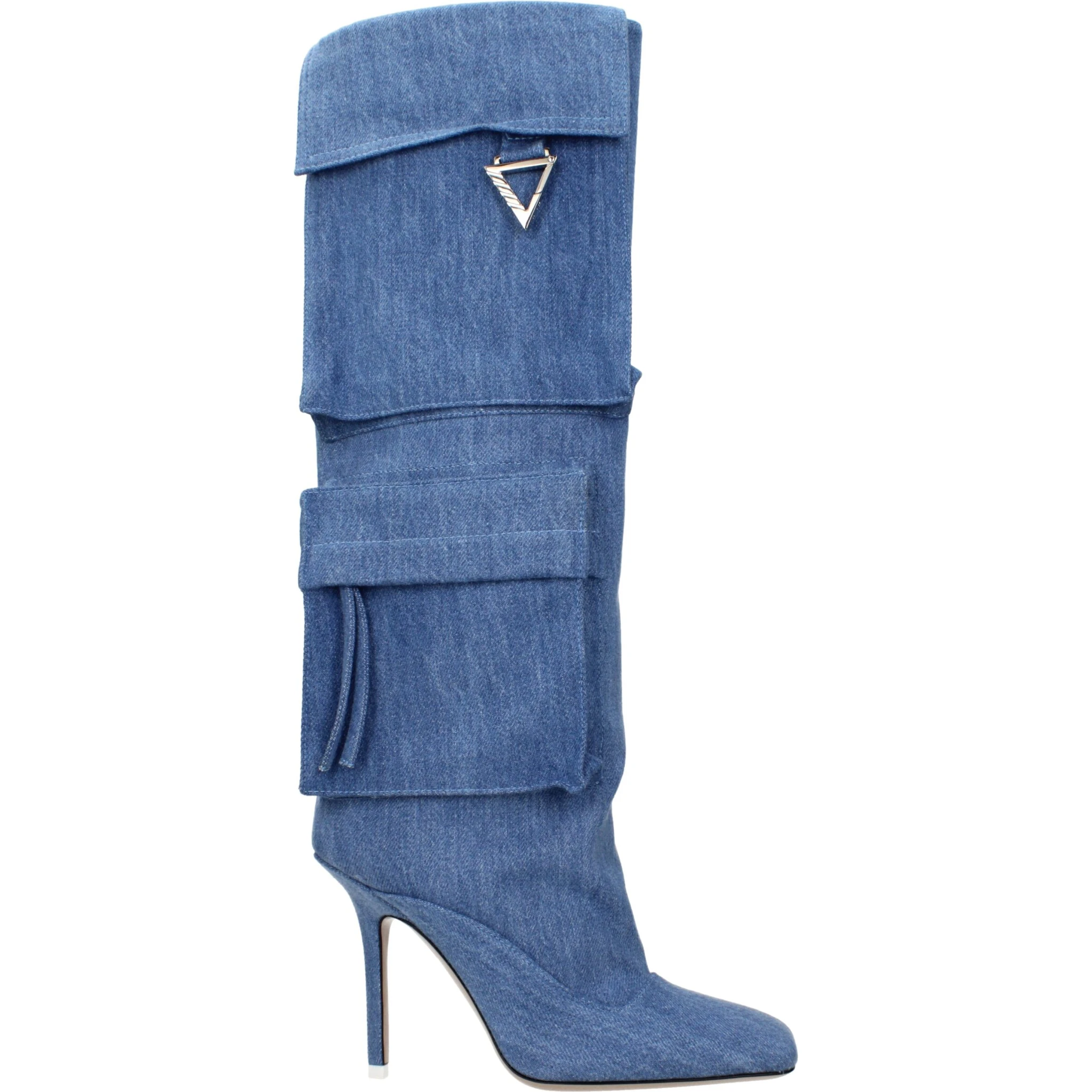 Light Blue Fabric Boots